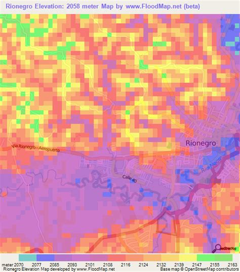 Elevation of Rionegro,Colombia Elevation Map, Topography, Contour