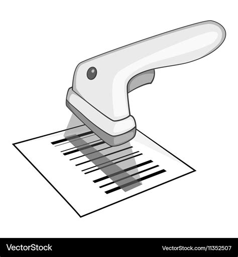 Barcode scanner icon gray monochrome style Vector Image