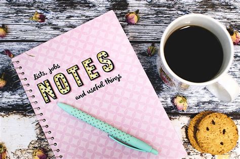 Coffee break, Pink, Coffee, Notebook, Letters, Break, Cookies, Pen, HD wallpaper | Peakpx