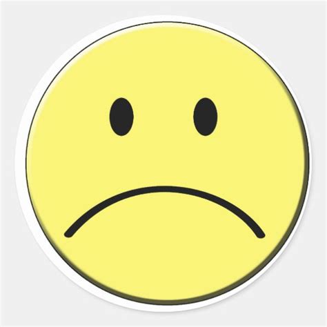 Sad Face Sticker | Zazzle.com