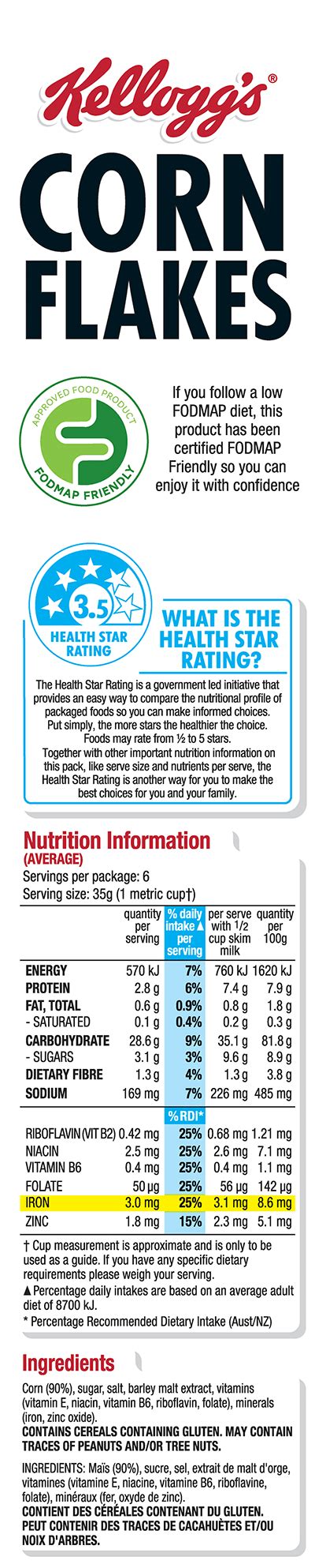 Corn Flakes Nutrition Facts Label | Besto Blog