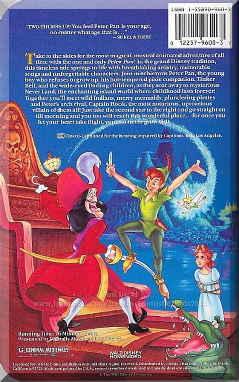 VHS Peter Pan 1953 Walt Disney / Black Diamond / | Etsy