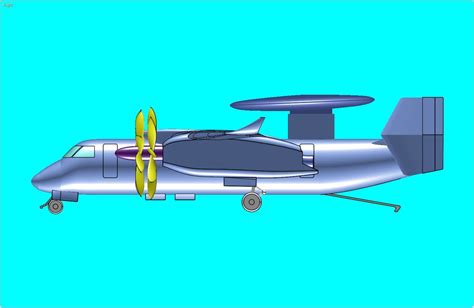 yak-44 rev aew aircraft 3dm
