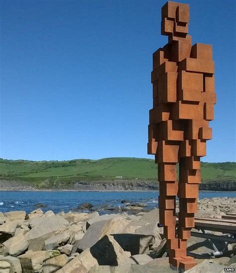 Sir Antony Gormley Kimmeridge Bay statue topples into sea - BBC News | Antony gormley sculptures ...