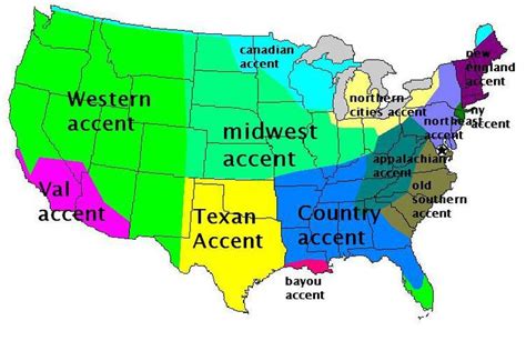 Accents - Does Everyone Have One? | Map, American accent, Funny maps