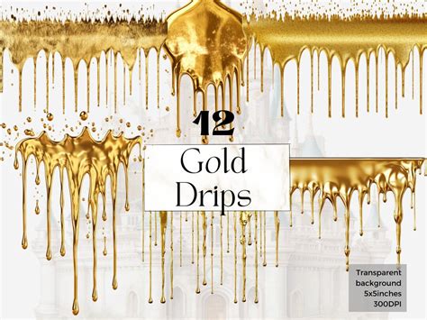 Gold Drip Clipart, Printable Gold Paint Splash Png, Gold Dripping ...