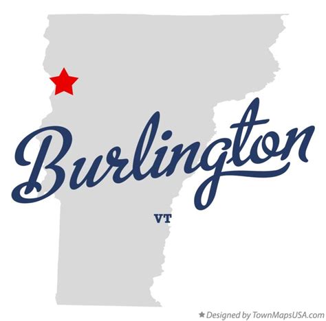 Map of Burlington, VT, Vermont