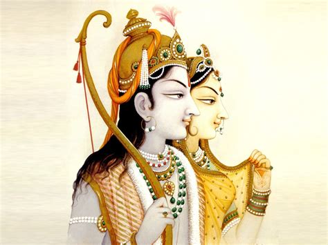 Lord Rama And Sita Paintings - 1600x1200 Wallpaper - teahub.io