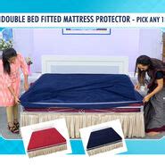 Buy Double Bed Fitted Mattress Protector Online at Best Price in India ...