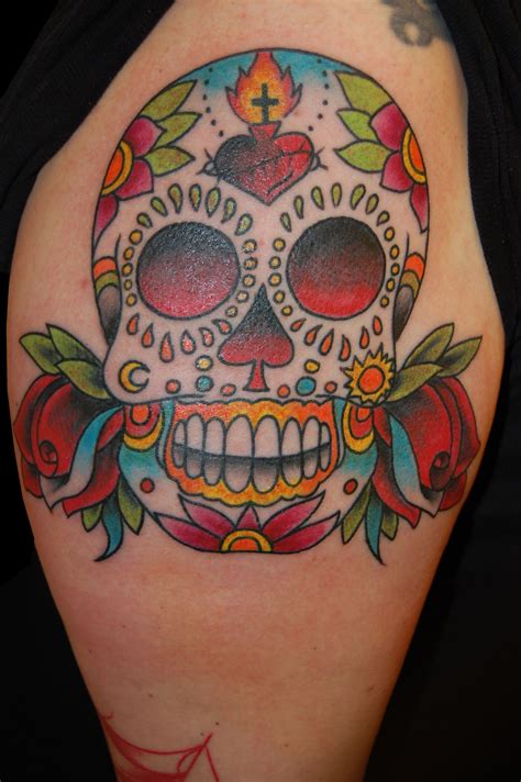 Mexican Skull Calavera Traditional Tattoo | Dia de los muertos, Muerte