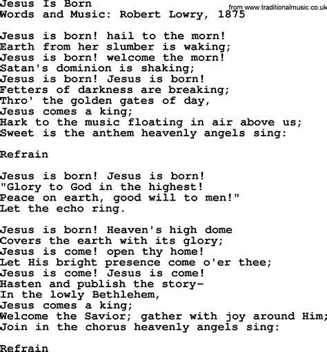 Christmas Powerpoints, Song: Jesus Is Born - Lyrics, PPT(for church projection etc) and PDF