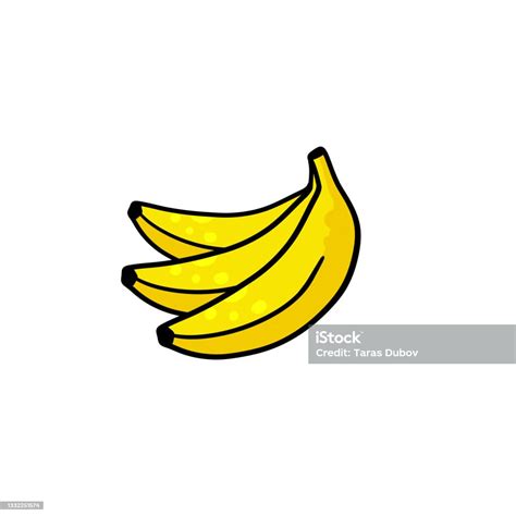 Icône Banane Fruit Jaune Illustration De Dessin Animé Isolée Sur Blanc Vecteurs libres de droits ...