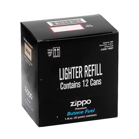 ZIPPO BUTANE FUEL 42g 12ct - Fluid & Butane - Smoke Accessories - Texas ...