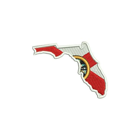 Florida State Flag Map | City/State Digitized Embroidery Design ...