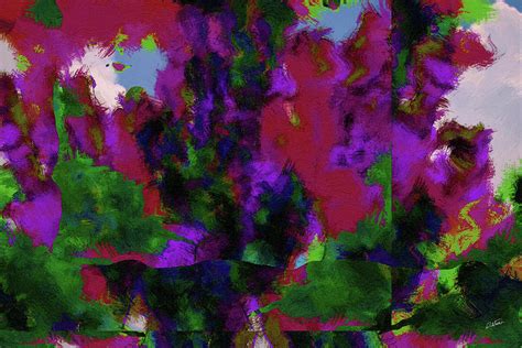 Abstract in Purple and Green - DWP6004971 Painting by Dean Wittle - Pixels