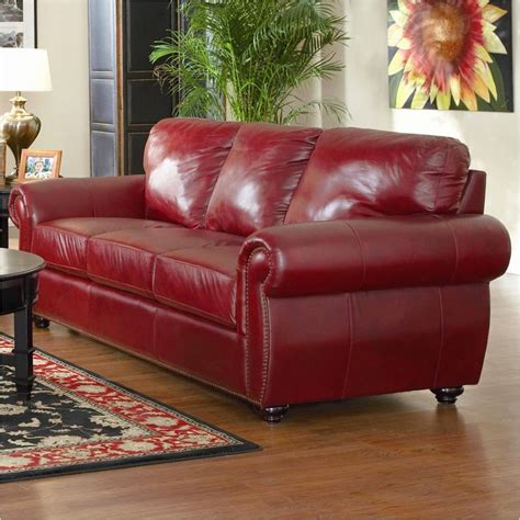 Pin on Sitting Pretty! | Red leather sofa, Best leather sofa, Leather couches living room