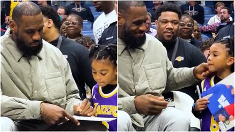 Wholesome Video Of LeBron James Signing An Autograph For Young Lakers Fan Goes Viral - Fadeaway ...