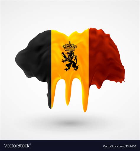 Flag of Belgium painted colors Royalty Free Vector Image