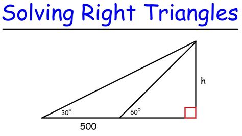 Trigonometry - How To Solve Right Triangles - YouTube