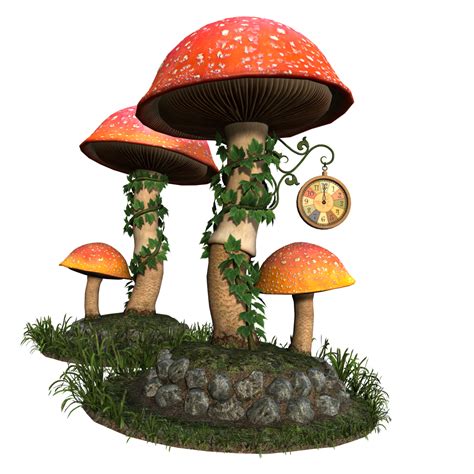 Free Stock PNG: Fantasy Mushroom Scene by ArtReferenceSource on DeviantArt