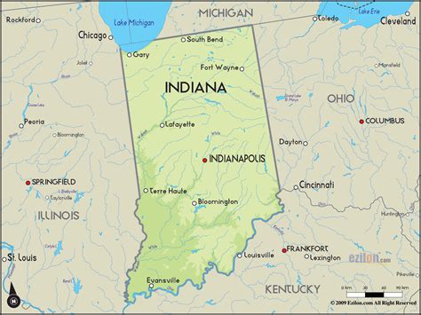 Map of Indiana - ToursMaps.com