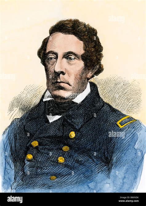 Matthew Perry, Commodore US Navy. Hand-colored woodcut Stock Photo - Alamy