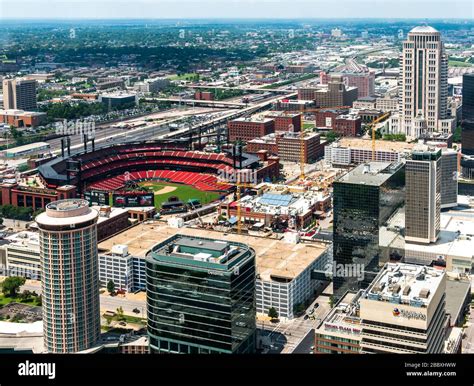 A view of downtown St. Louis from the arch's observation deck in the ...