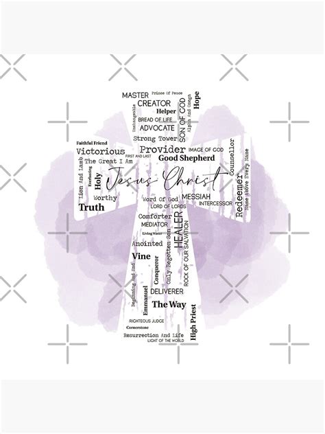 "Jesus Word Art Cross Purple" Poster for Sale by LinaraDigital | Redbubble