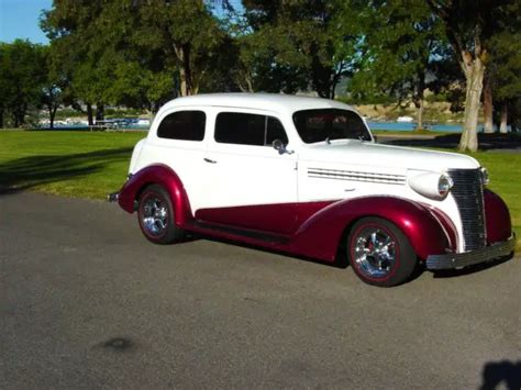 1938 Chevy Master Sedan, Custom Leather Interior including Trunk, AC, Heat for sale