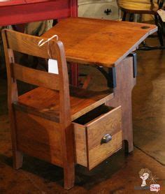 RESERVED*** 1920s Antique School Desk with Ink Well, Newly ... Antique School Desk, Old School ...