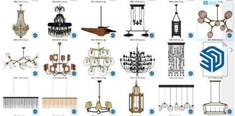 4088 Ceiling Lights Collection Sketchup Model by Cuong CoVua | Ceiling ...