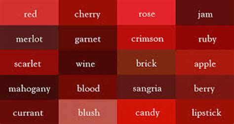 Different Shades of RED - Etsy | Shades of red color, Different shades ...