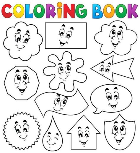 الاشكال الهندسية للاطفال للتلوين | Coloring books, Abc coloring pages ...