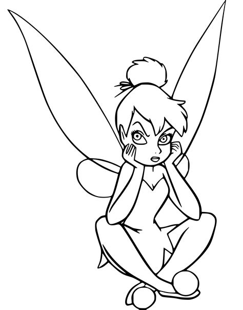 Tinker Bell Coloring Pages (6 Printable Sheets, Simple to Draw, Easy ...