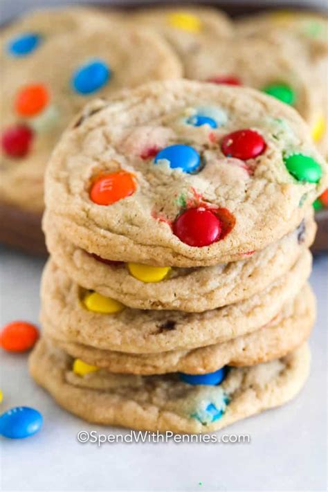 Easy M&M Cookies {From Scratch!} - Spend With Pennies