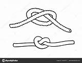 Rope Knots Vector Sketch Set Coloring Page sketch template