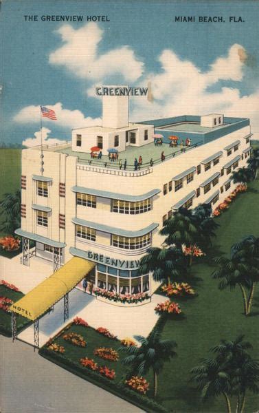 The Greenview Hotel, Miami Beach, Florida Postcard