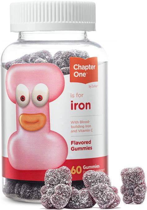 Amazon.com: Chapter One Iron Gummies, Great Tasting Iron Gummy Vitamins with Vitamin C ...