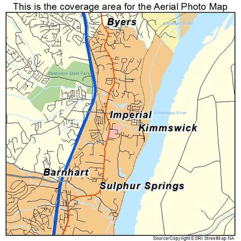 Aerial Photography Map of Imperial, MO Missouri