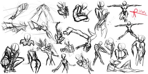 Gesture drawing: Dynamic Poses 1 by TheVertigoMaster on DeviantArt