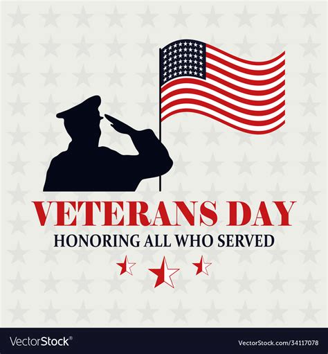 Happy veterans day american flag in pole Vector Image