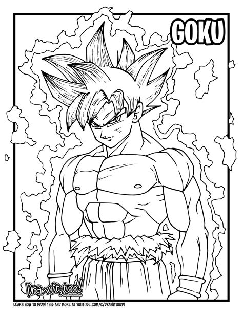 Cool Dragon Ball Super Goku Ultra Instinct Coloring Pages References ...