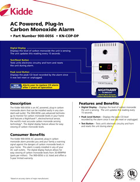 Kidde Kn Cop Dp Users Manual 900 0056 Sheet