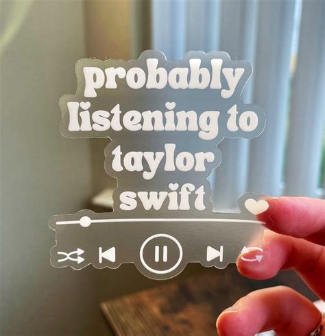 Probably Listening to Taylor Swift Sticker Taylor Swift Car - Etsy in ...