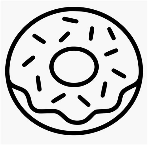 Donut - Donut Black And White Clipart, HD Png Download , Transparent ...