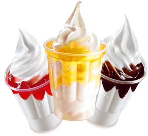 Three Assorted Flavor Sundaes Cups Ice Cream PNG in 2023 | Soft serve ...