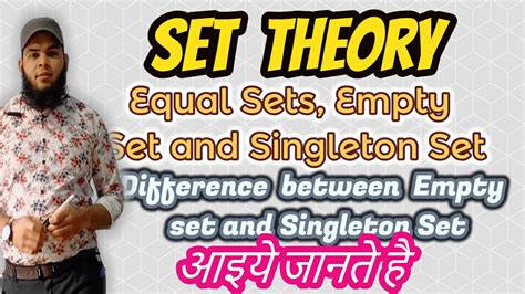 1.3 Equal Sets, Empty Set and Singleton Set | What is Null Set | Diff. between Empty & Singleton ...