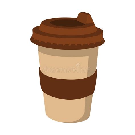 Takeaway Coffee Cup Cartoon Icon Stock Illustration - Illustration of cover, aromatic: 125282642