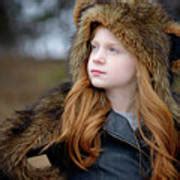 Young Girl Long Red Hair Wearing Bear Spirit Hood Photograph by Cavan Images | Fine Art America