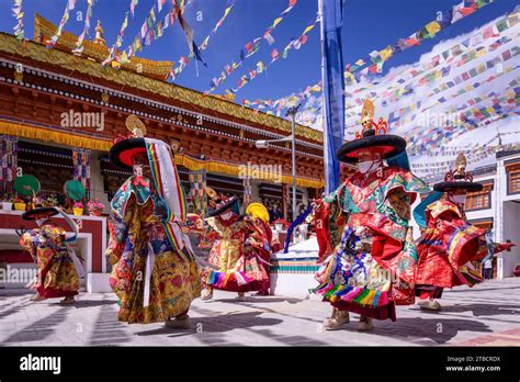 Cham dance performed by monks at Ladakh Jo Khang Temple, Leh, Ladakh ...